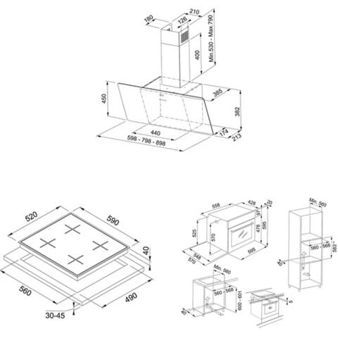Franke Siyah Ankastre Set (FPJ 615 V BK A - FHNG 604 BK - FSL 86 H BK)