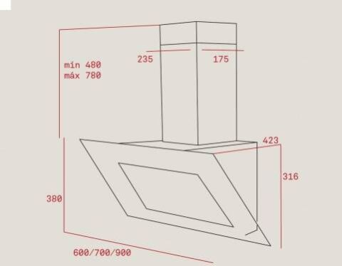 TEKA DVT 685 B ECOPOWER SİYAH 60LIK DUVAR TİPİ DAVLUMBAZ