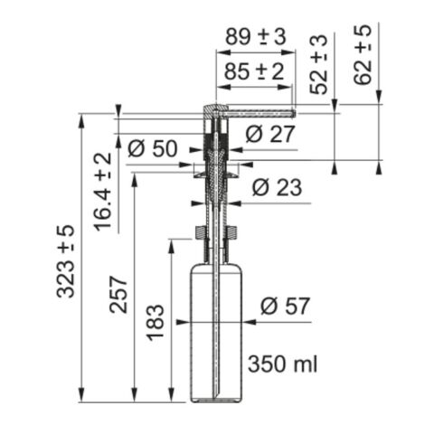 Franke Maris MRG 210/110-52 Sahara Granit Evye ACTİVE PLUS DOCCİA 2.0 Batarya COMFORT Sıvı Sabunluk Set
