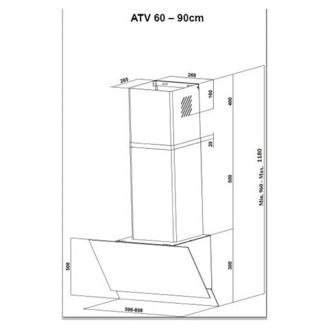 Teka ATV 60 Beyaz Duvar Tipi Ankastre Davlumbaz