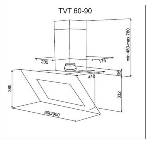 Teka TVT 60.1 Beyaz Ankastre Duvar Tipi Davlumbaz