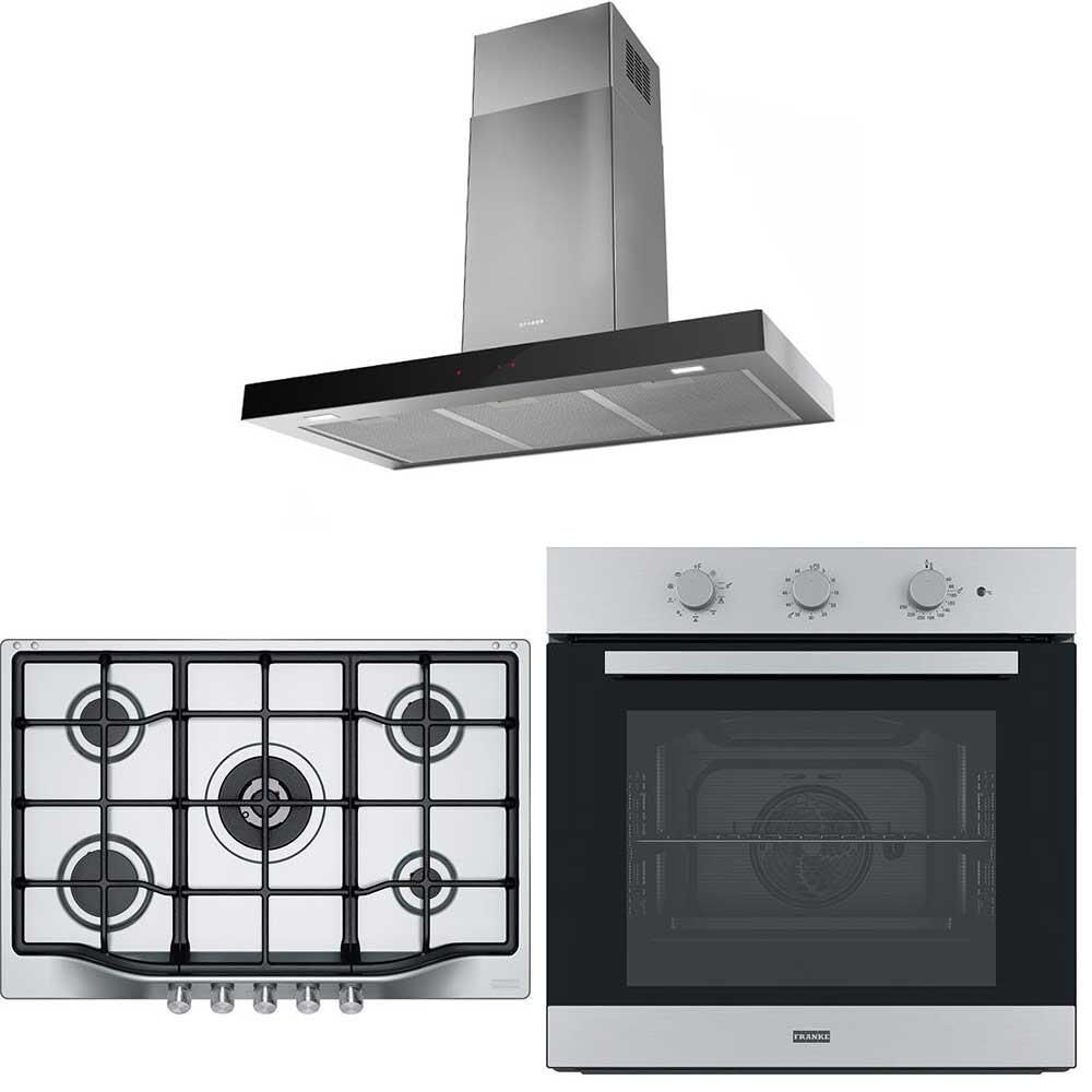 Franke İnox Ankastre Set (Faber Stilo A60-FHTL 755 XS-FSL 82H XS)