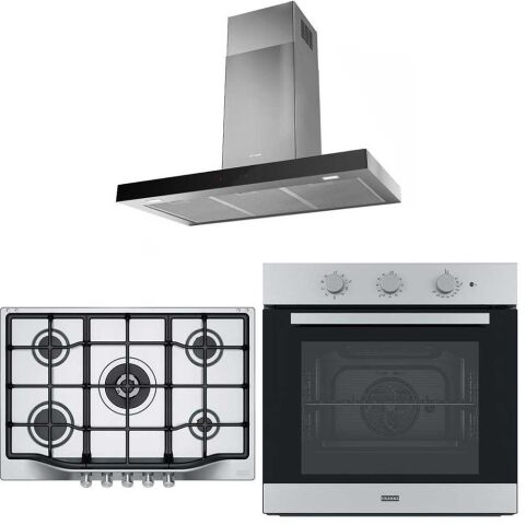 Franke İnox Ankastre Set (Faber Stilo A60-FHTL 755 XS-FSL 82H XS)