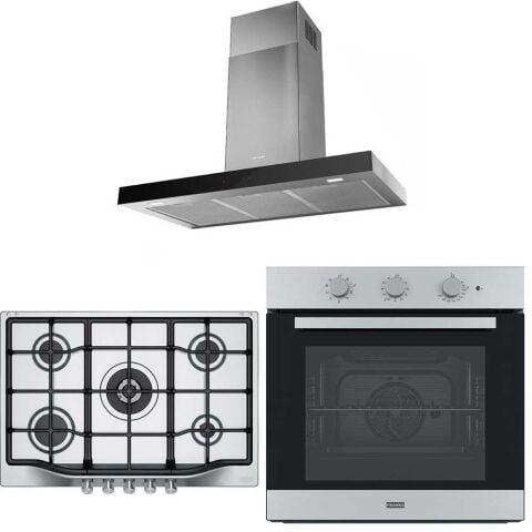 Franke İnox Ankastre Set (Faber Stilo A60-FHTL 755 XS-FSL 82H XS)