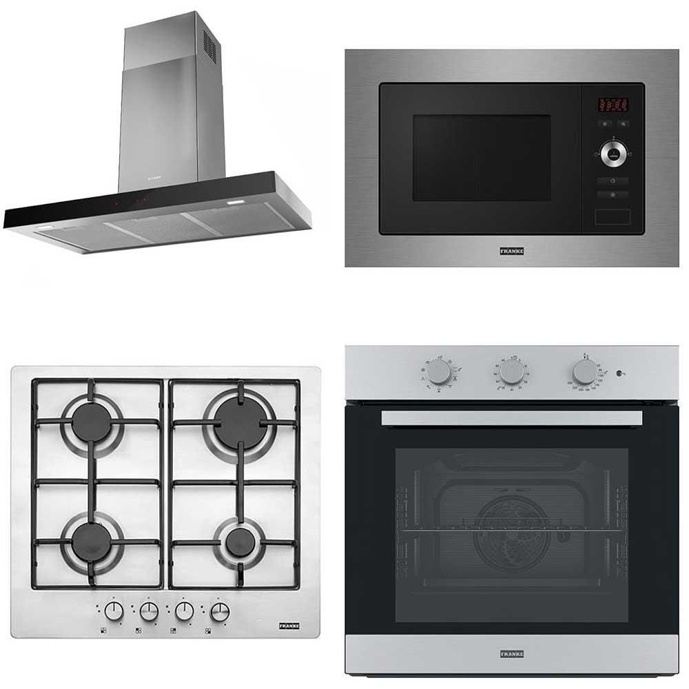 Franke İnox 4lü Ankastre Set (Faber Stilo A60-FHNL 604XS-FSL 82 H XS-FSL 20 MW XS)