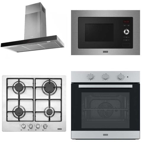 Franke İnox 4lü Ankastre Set (Faber Stilo A60-FHNL 604XS-FSL 82 H XS-FSL 20 MW XS)