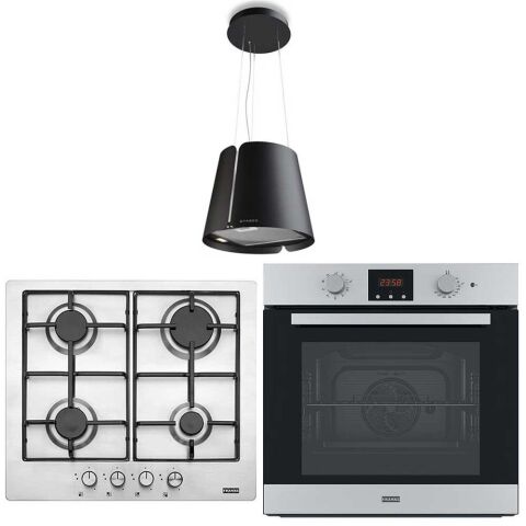 Franke Siyah-İnox Ankastre Set (Faber Beat BK - FHNL 604 XS - FSL 86 H XS)