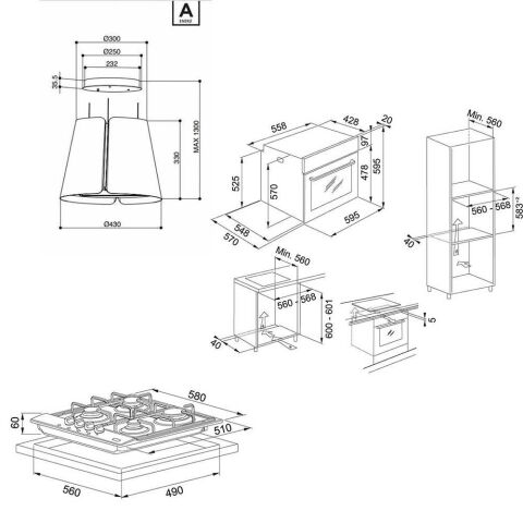 Franke Siyah-İnox Ankastre Set (Faber Beat BK - FHNL 604 XS - FSL 86 H XS)