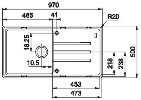 Dominox Granit Evye Malta 611-97 Nero