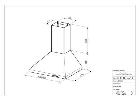 Dominox DA 621 D Xs İnox Duvar Tipi Davlumbaz