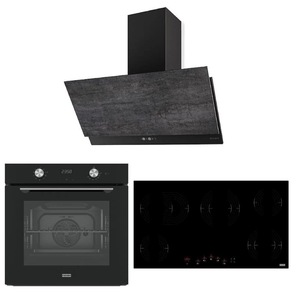 Franke Siyah Elektrikli Kampanya Set (GRES DG/BK A90 + FRSM 905 C + FMA 86 H BK)
