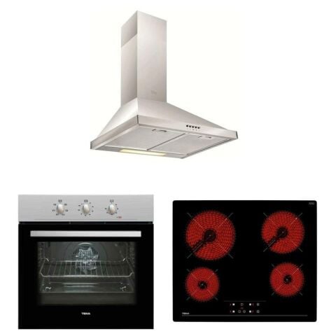 TEKA İNOX ELEKTRİKLİ ANKASTRE SET ( DF 60 DAVLUMBAZ - TZ 6415 OCAK- HE 715 SS FIRIN)