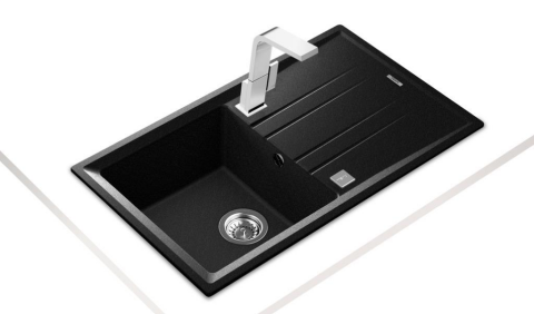 Teka Stone 50 B-TG Siyah Granit Evye