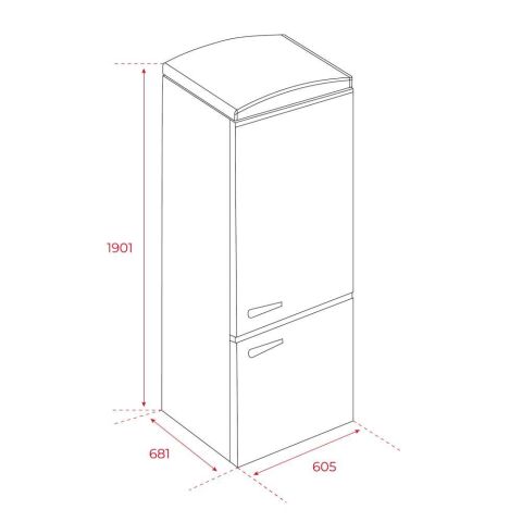 Teka RBF 78615 RTR Country Siyah Buzdolabı