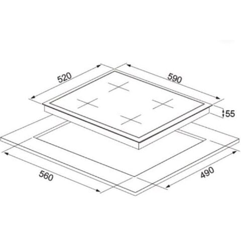 Silverline CS5629S01 Emaye Izgaralı Gri Ankastre Ocak