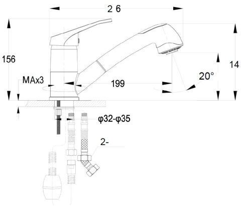 Dominox Malta Spiralli Nero Evye (Mutfak) Bataryası