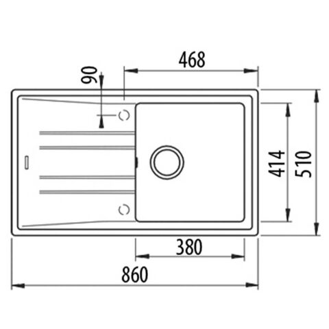 Teka Stone 50 B-TG Metalic Gri Granit Evye