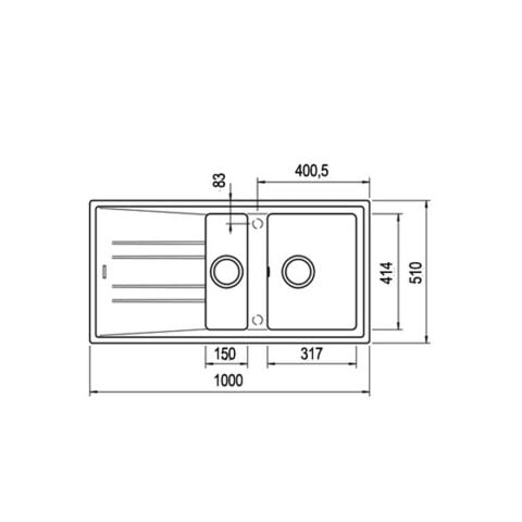 Teka Stone 60 B-TG Metalic Gri Granit Evye