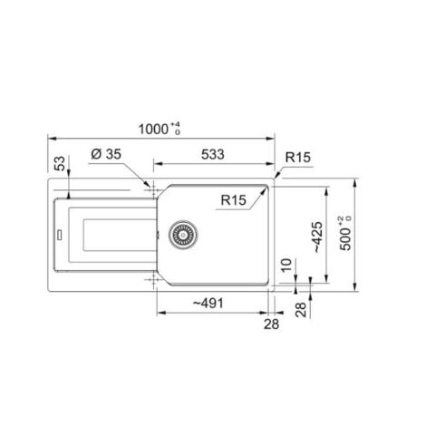 Franke URBAN UBG 611-100 STONE GREY Granit Evye