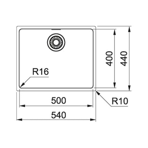 Franke Maris MRX 110-50 Paslanmaz Çelik Tezgahaltı Eviye