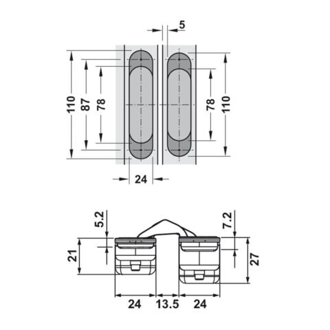 Hafele CDH 40S Gizli Menteşe Mat Siyah 52 Kg