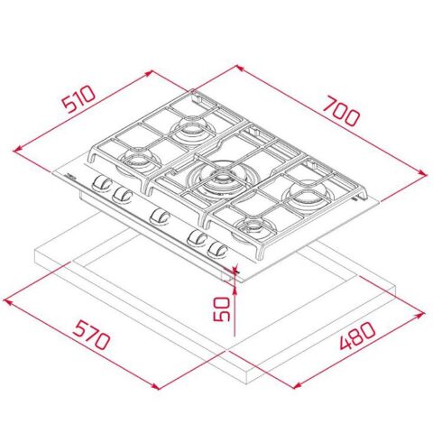 Teka GZC 75330 XBC ST GRİ Ankastre Ocak