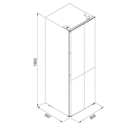 FRANKE FMD 505 TNF SI BKG E 90 CM Siyah Cam Solo Buzdolabı