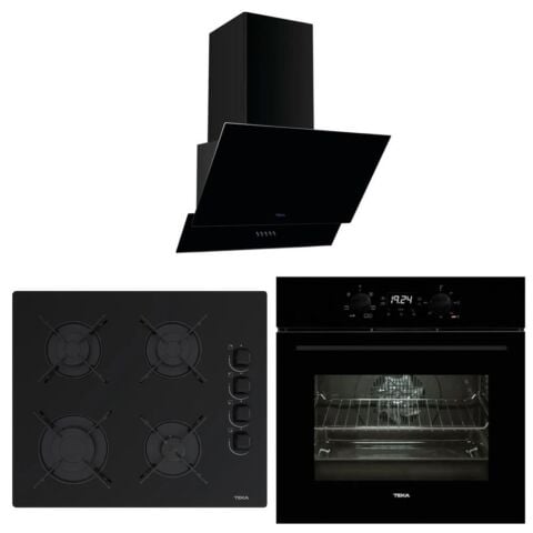 Teka Siyah Ankastre Set  ( HEB 723 BK - GBE 64002 BK - ATV 60.3 BK)