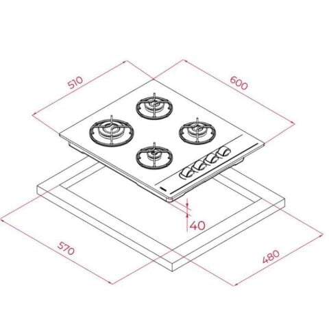 Teka Siyah Ankastre Set  ( HEB 723 BK - GBE 64002 BK - ATV 60.3 BK)
