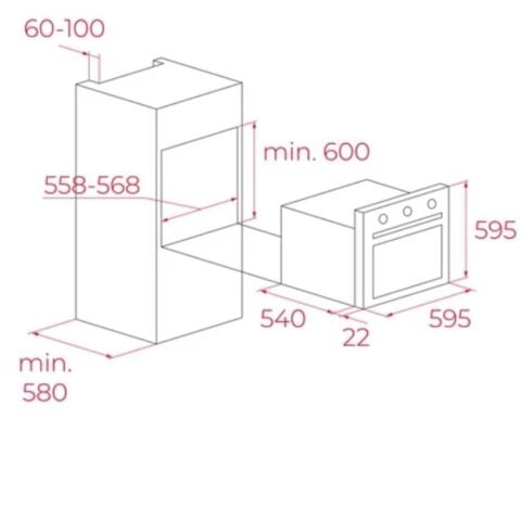 Teka Siyah Ankastre Set  ( HEB 723 BK - GBE 64002 BK - ATV 60.3 BK)