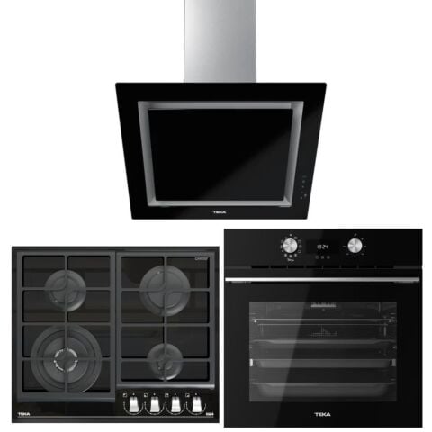 Teka Siyah Ankastre Set  ( HLB 8416 AirFry Fırın BK - GZC 64320 BK - DLV 68660 BK)