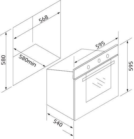 Silverline BO6275B01 63 Lt Ankastre Fırın