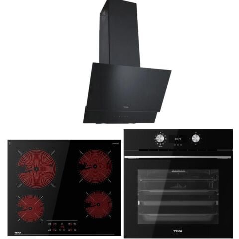 Teka Siyah Ankastre Set  ( HLB 8416 Airfry Fırın BK - TBC 64010  BK - ATV 60 BK)