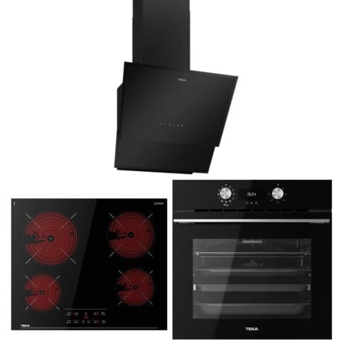 Teka Siyah Ankastre Set  ( HLB 8416 Airfry Fırın BK - TBC 64010  BK - TVT  60.1 BK)