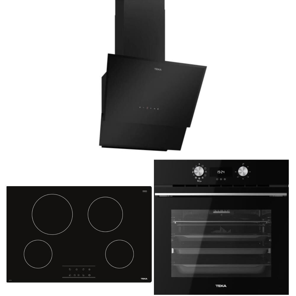 Teka Siyah Ankastre Set  ( HLB 8416 Airfry Fırın BK - TB 770  BK - TVT  60.1 BK)