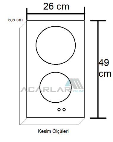 Dominox DHR 302 C T Bk Siyah Cam Elektrikli Ankastre Ocak