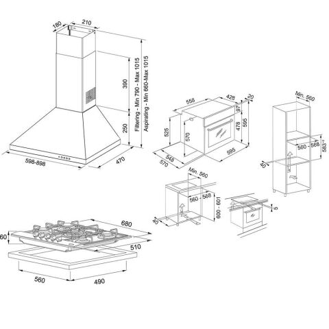 Franke İnox Ankastre Set (FDL 6165 XS - FHNL 705 XS - FSL 82 H XS)
