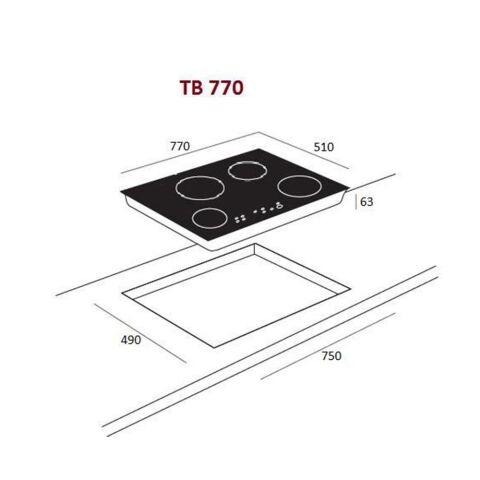 Teka TB 770 Vitroseramik Elektrikli Ankastre Ocak