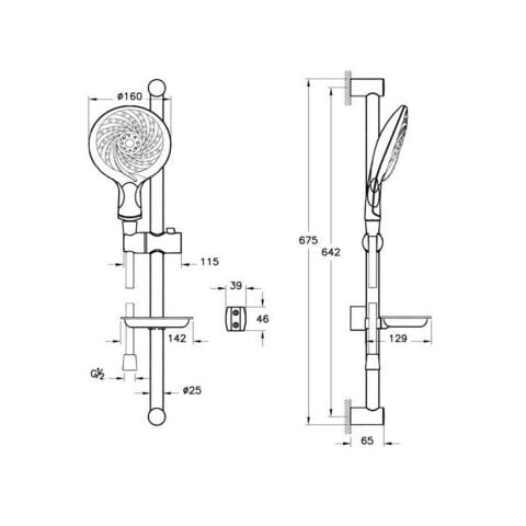 Artema Samba 3F Sürgülü El Duş Takımı A45680STA