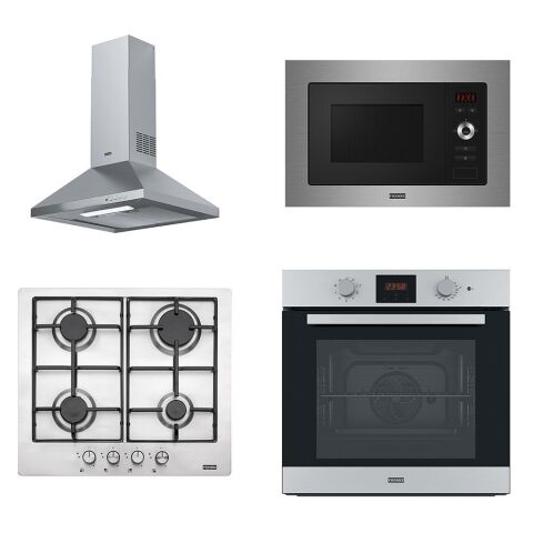 Franke İnox Ankastre Set (FDL 6165 XS - FHNL 604 XS - FSL 86 H XS - FSL 20 XS)