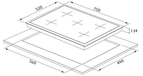 Silverline CS5364W01 Beyaz Ankastre Ocak (5 Gözlü, Wok, 75 Cm)