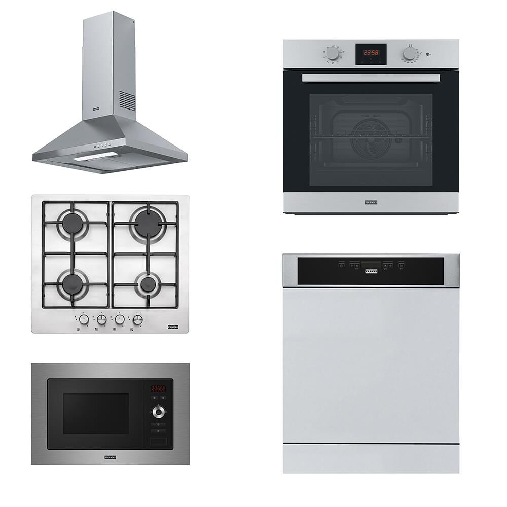 Franke İnox Ankastre Set (FDL 6165 XS - FHNL 604 XS - FSL 86 H XS - FSL 20 XS - FDWS 614)