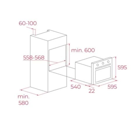 Teka Siyah Ankastre Set ( HAK 629 BK BUHAR DESTEKLİ - GBC 64002 BK - ATV 60 BK )