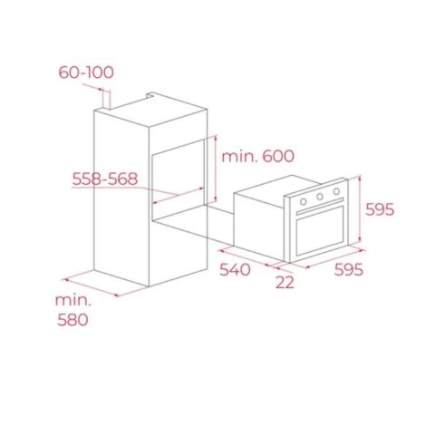 Teka Siyah Ankastre Set ( HAK 629 BK BUHAR DESTEKLİ - GBC 64002 BK - ATV 60 BK )