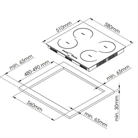 Ferre MS261 Vitroseramik Elektrikli Ocak