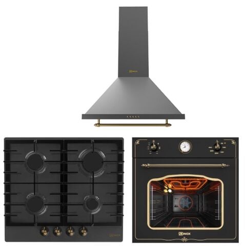 Ukınox Camilla Rustik Antrasit Set ( Camılla 60 Davlumbaz-Camılla Ocak-Camılla Fırın)