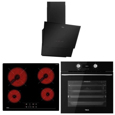 Teka Siyah Ankastre Set  ( HLB 8416 Airfry Fırın BK - TZ 6415 - TVT  60.1 BK)
