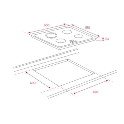 Teka Siyah Ankastre Set  ( HLB 8416 Airfry Fırın BK - TZ 6415 - TVT  60.1 BK)