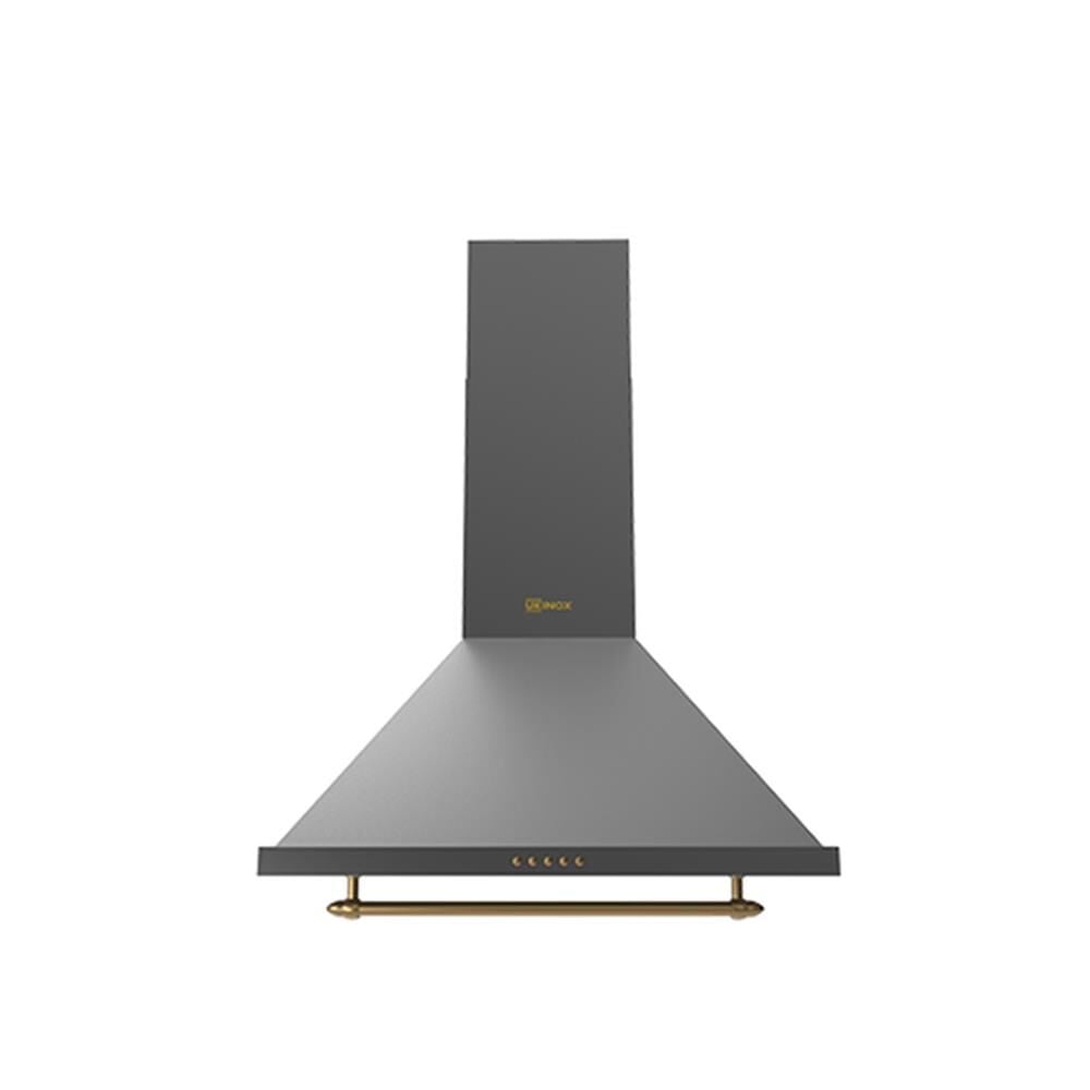 Ukinox Camilla Rustik 60 cm Antrasit Metal Duvar Tipi Ankastre Davlumbaz