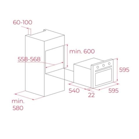 Teka Siyah Ankastre Set (ATV 60 BK- TZ 6415 -HEB 723 BK)
